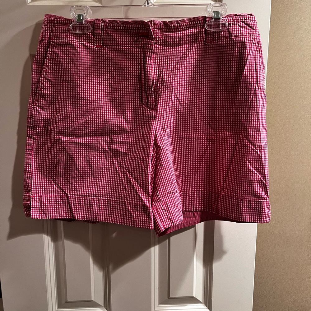 Talbots Pink Gingham print Bermuda Shorts